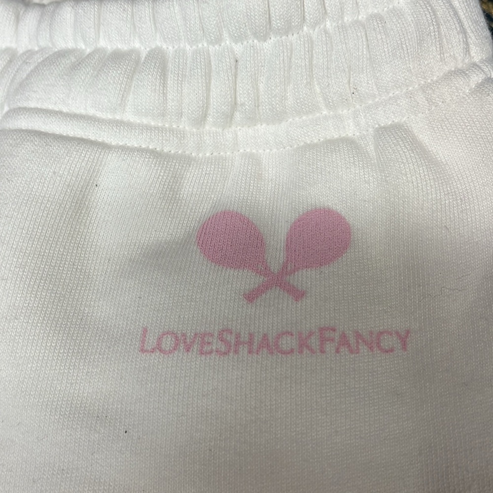 Loveshackfancy Malone White Joggers s/m pants only - Picture 5 of 7